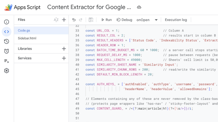 AppsScript for Sheets