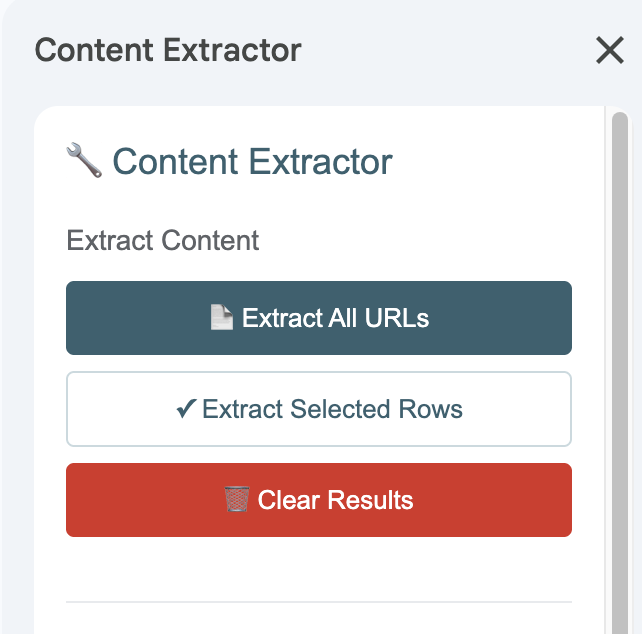 Content Extractor for Sheets